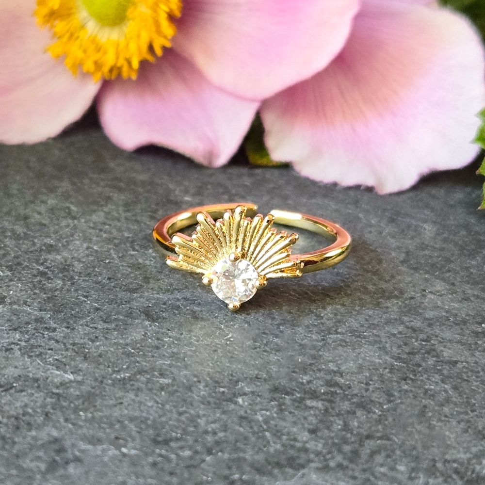 🦋LAST🦋 NWT Tramps+Thieves Sun Is Shining 14k Gold Fill Ring